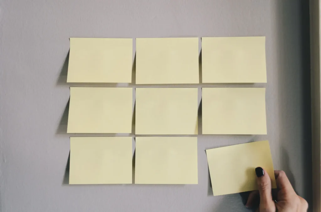  blank post-it cards