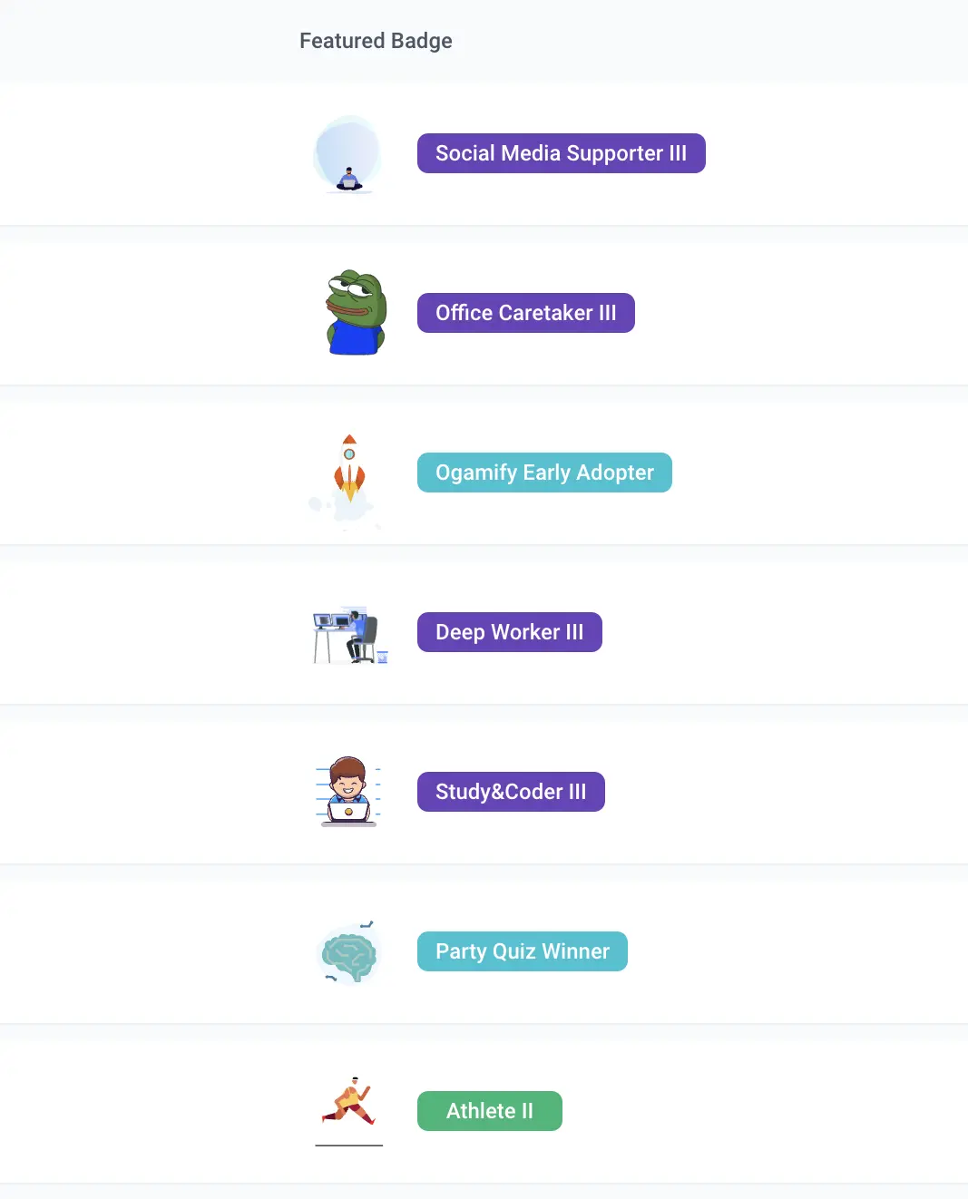 Ogamify badges examples