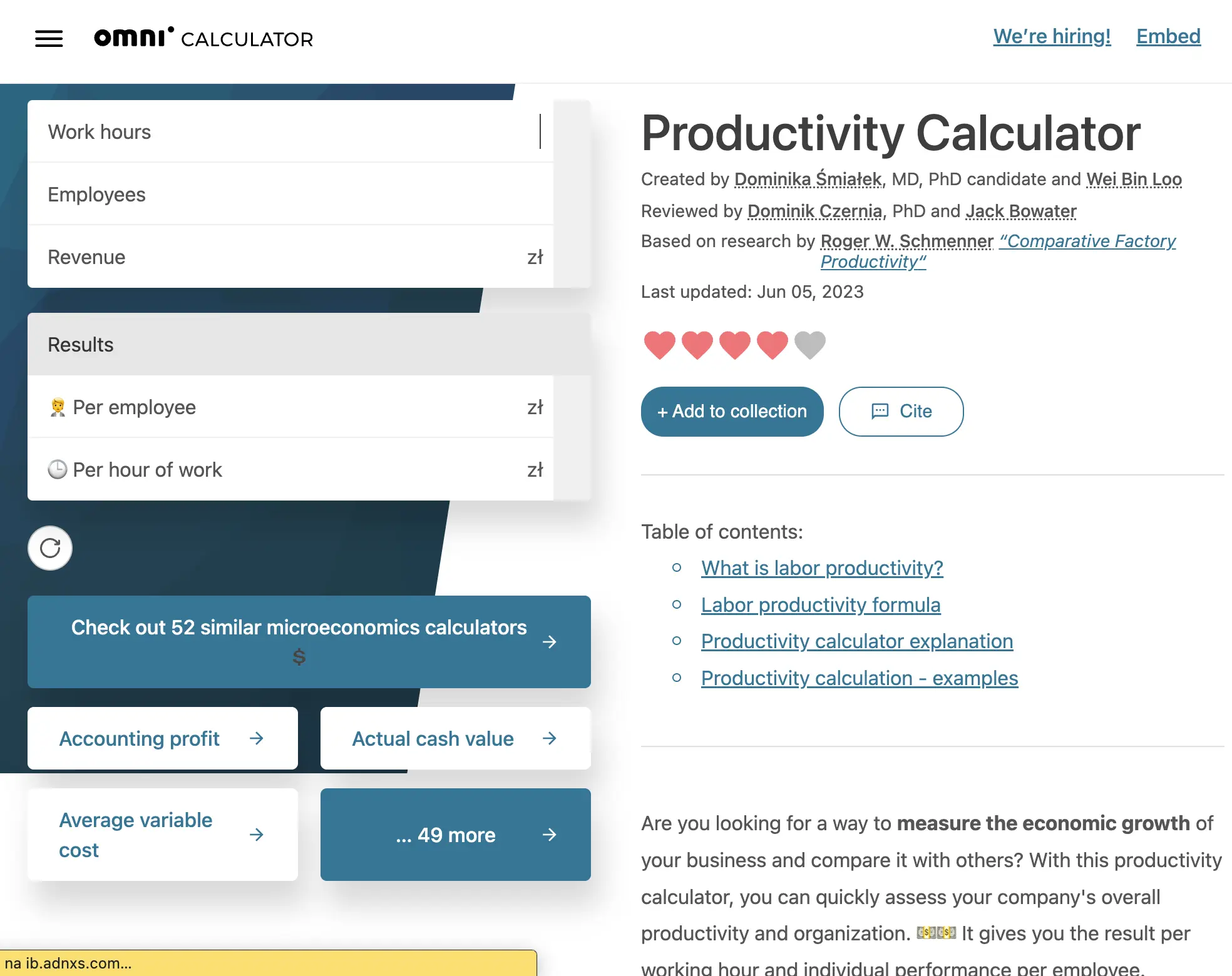 labor productivity calculator
