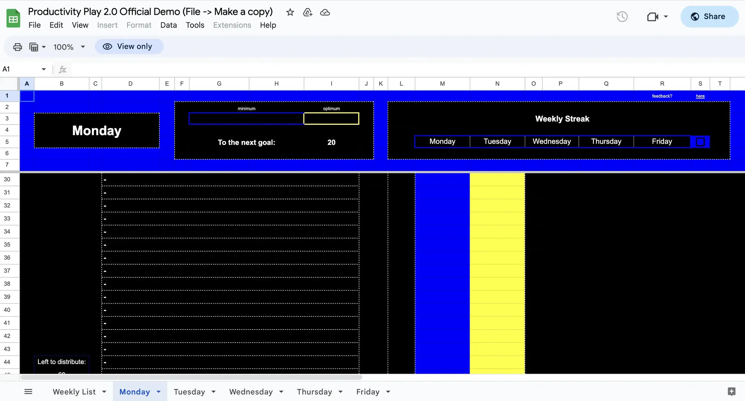 weekly day planner template