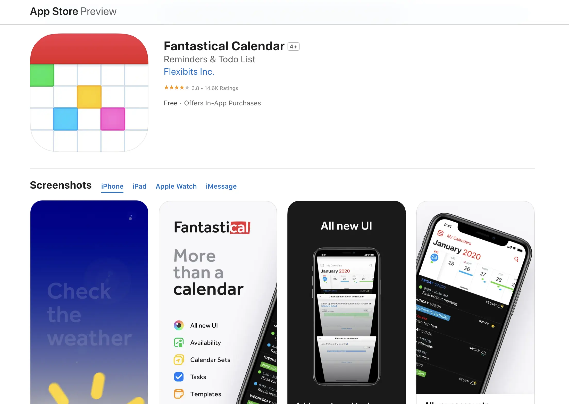 Fantastical best ipod calendar app