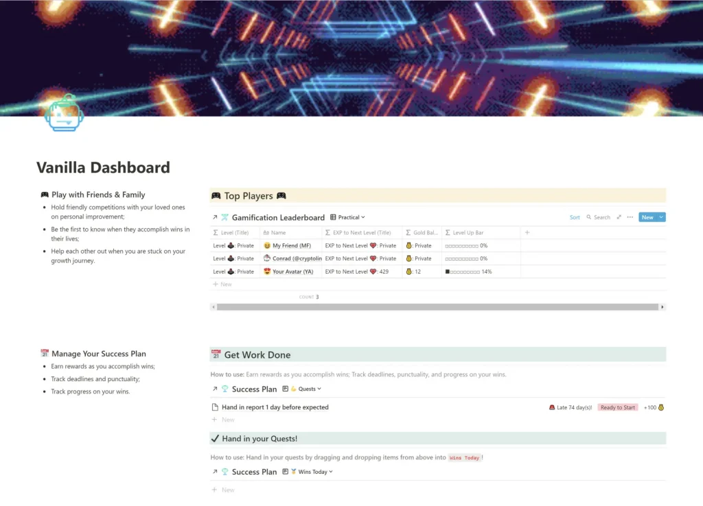 notion gamification template